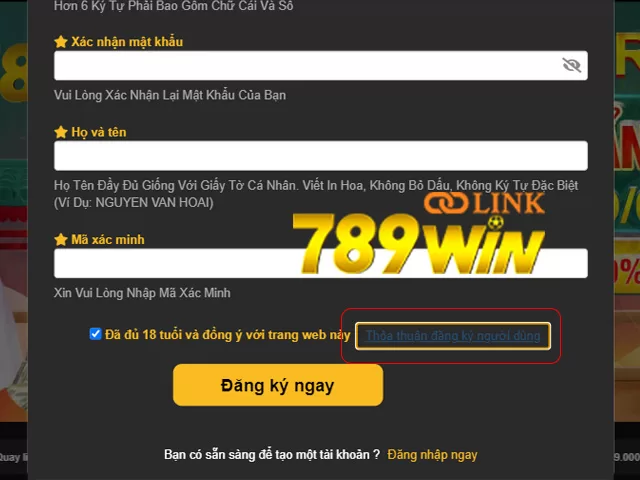 Ít Người Chú Ý Tới Thỏa Thuận Đăng Ký 789win91